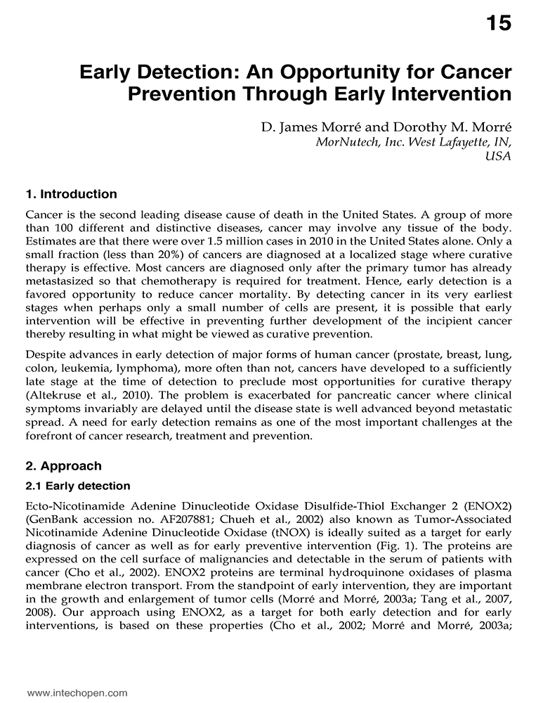 Image for ``Early Detection: An Opportunity for Cancer Prevention Through Early Intervention``